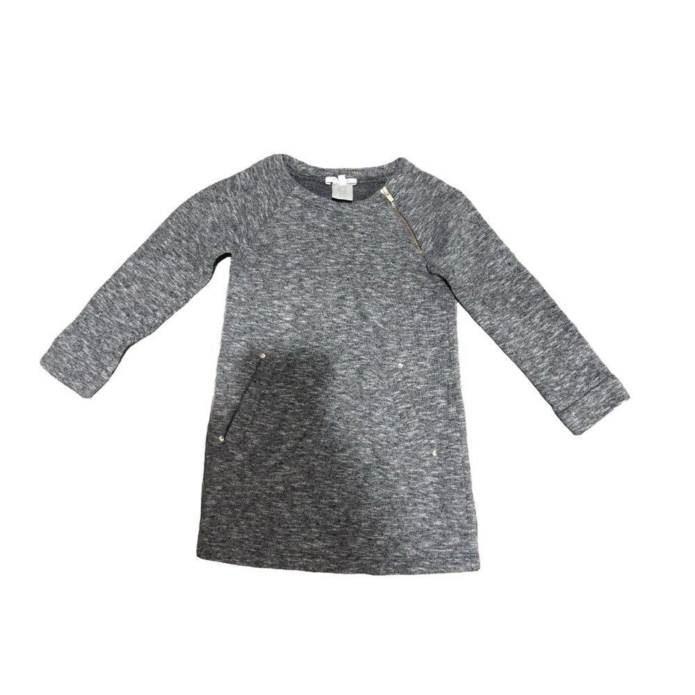 • Chloe • Girls Long Sleeve Knit Dress Gray
4